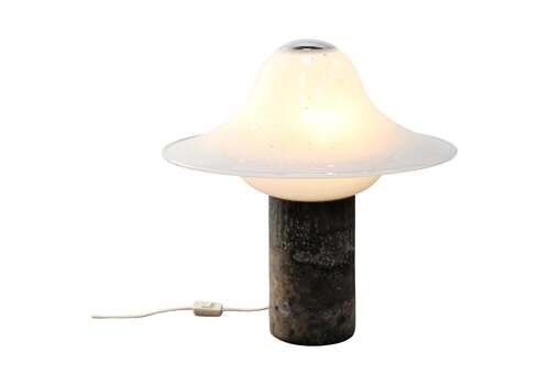 Large Scavo Murano Glass Table Lamp By Alfredo Barbini, Italy 1970