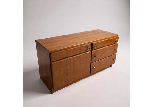 Mid Century Modern McIntosh Low Sideboard | Vintage Teak Credenza With Sleek Minimalist Design
