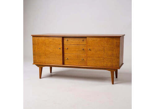Mid Century Alfred Cox Elm Sideboard | Rare Blonde Elm Cabinet, 1960s British Design