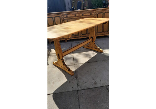 Ercol Light Elm Rectangular Refectory Dining Table