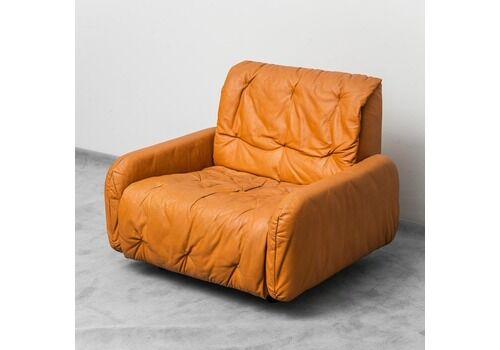 Vintage Bonacina Leather Armchair From The 1970s.