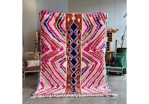 Colorful Moroccan Mrirt Wool Rug 160x240 Cm – Handwoven Berber Carpet, Vibrant Geometric Boho Decor