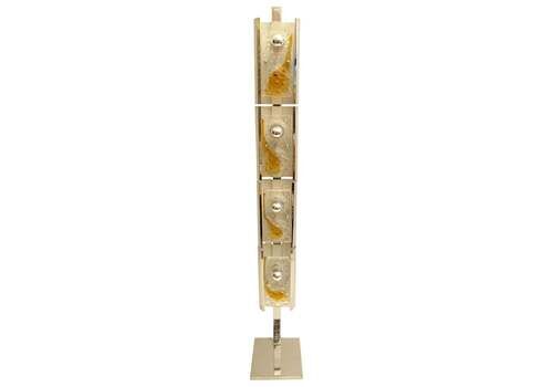 Mazzega Floor Lamp In Glass And Chrome Made In Italy