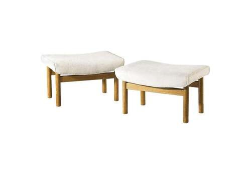 Pair Of Scandinavian Modern Oak Stools Produced By Willy Beck