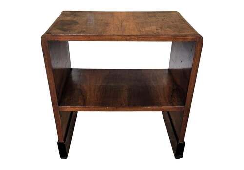Italian 1940s Art Deco Midcentury Wooden Bar Side Cocktail Table