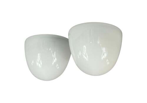 Milk Glass & Bakelite Flush Mounts, Bauhaus Era, Germany 1930s 1940s