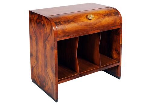 1920s Console Cabinet Record Holder Art Decò In Briar, By Piero Bottoni