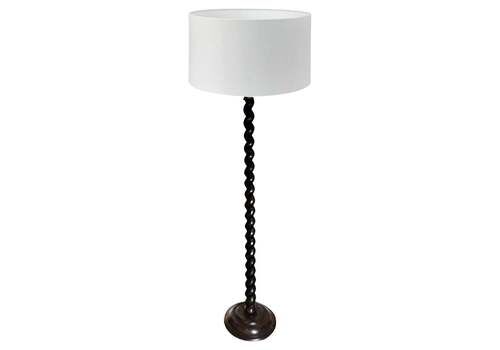 Floor  Lamp Wood  Barley Twist  Column, Re 19th Century, Arts And Crafts Spain