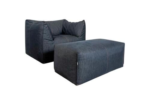 “Le Bambole” Armchair And Ottoman By Mario Bellini, Italy, 1970s