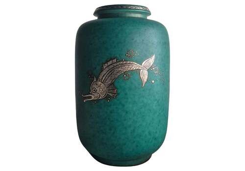 Classic Stoneware Vase ‘Argenta’ Series, Gustavsberg, Swedish Modern 1938