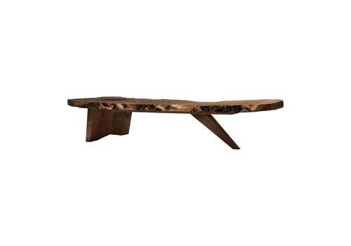 Exceptional And Large Coffee Table,  English Oak Burl, 1970s.