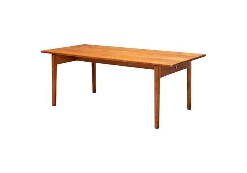 Hans Wegner At 15 Coffee Table By Andreas Tuck In Solid Oak, Denmark, 1960