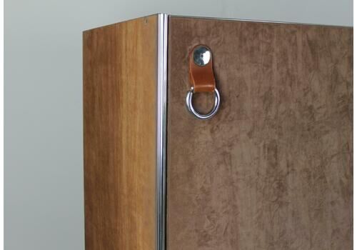 Guido Faleschini Wardrobe In Brown Suede And Metal By I4mariani 1960s Italy