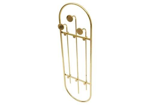 Very Elegant Brass Wall Coat Rack In Hollywood Regency Style, 1960s