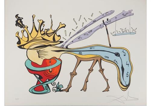 Salvador Dalí­The Vitraux : Soft Watch   Original Lithograph Handsigned (Field #74 5q)1973
