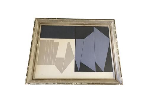 1960 Italy Gualtiero Nativi Abstract Print On Paper