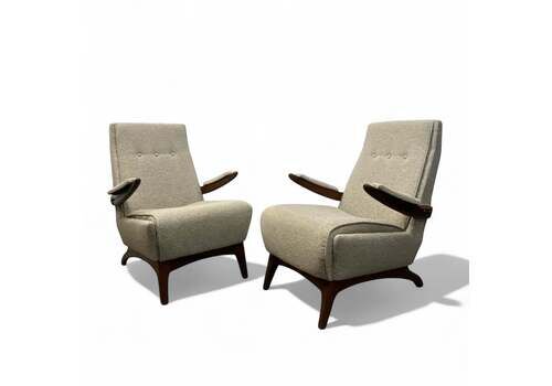Pair Midcentury Greaves & Thomas Lounge Chair