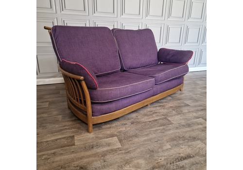Vintage Ercol Renaissance Wooden 3 Seater Sofa Settee High Back Seat Couch