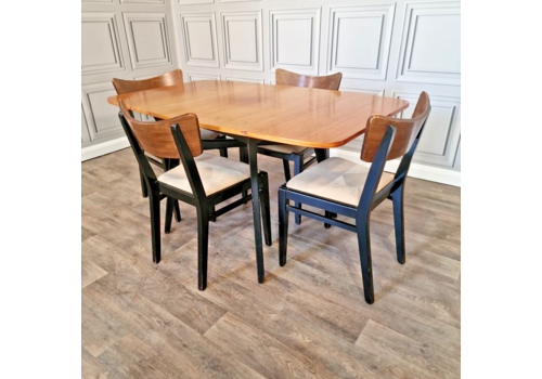 Retro Vingtage G Plan Librenza Drop Leaf Dining Table & Set Of 4 Matching Chairs