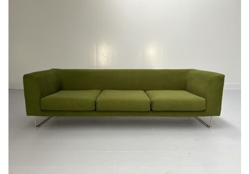 Cappellini “Elan” En/4 3 Seat Sofa – In Green Fabric