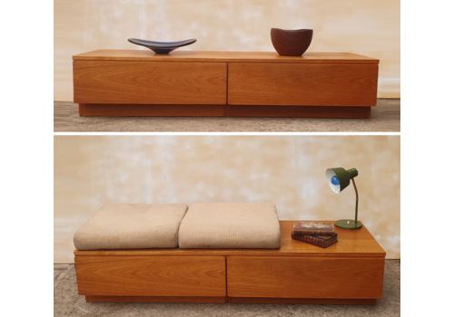 Mid Century Teak Sideboard / Widow Seat  / Media Unit