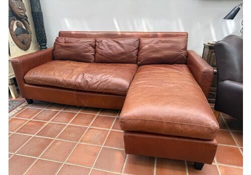 Original Vintage Habitat Sofa In Conker Brown