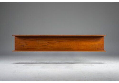 Mid Century Modern Teak Wall Shelf By Walter Wirtz For Wilhelm Renz, Germany, 1960s