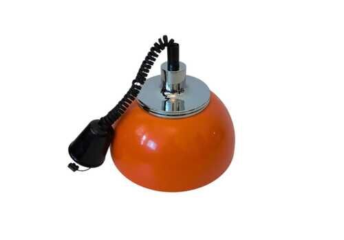 Vintage Space Age Brown Ufo Ceiling Lamp With Adjustable Spotlight – Spring Height Mechanism
