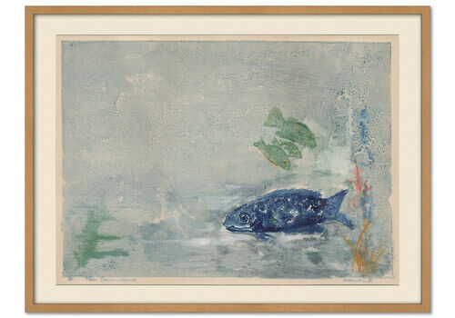 1960s Mixed Media Monoprint Painting By Theo Van Beerendonk