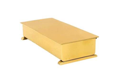 Art Deco Brass Jewelry Box Vienna Around 1920s