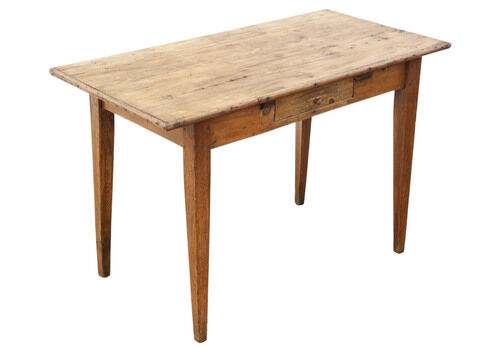 Antique Rustic 18th / 19th Century Elm & Pine Writing Desk – Small Kitchen, Dining, Or Dressing Table