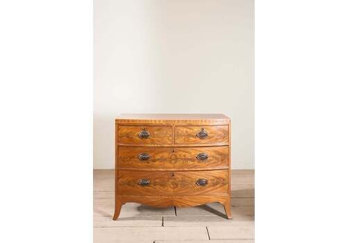 Early 20th Century Bow Fronted Mahogany Chest Of Drawers