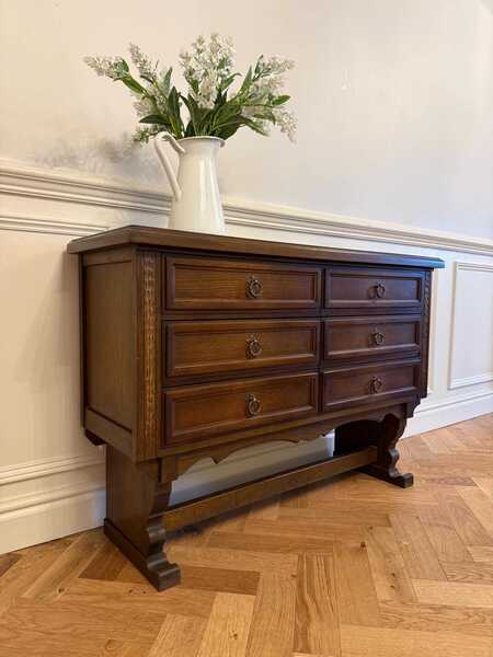 Vintage Solid Wood Slim 6 Drawer Dresser – Classic Design – Excellent ...