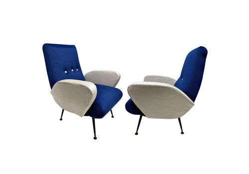 A Pair Of Mid Century Armchairs By Nino Zoncada