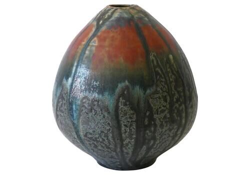 Vintage Studio Pottery Ceramic Vase No 09 By Ilse Ludwig Korbel Germany 1986