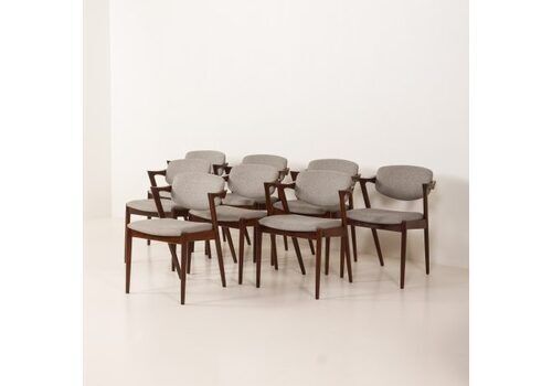 Kai Kristiansen Chairs In Roswood Model 42, Set Of 8,Denmark 1960s