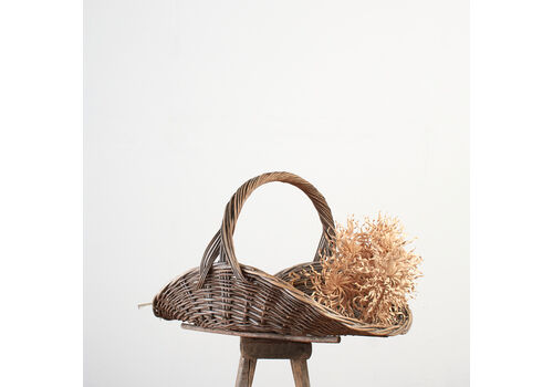 Vintage French Wicker Flower Basket