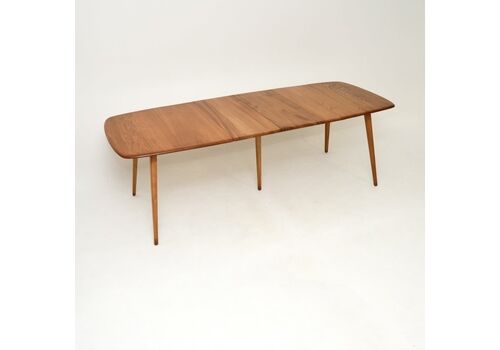 Vintage Ercol Grand Windsor Dining Table In Solid Elm