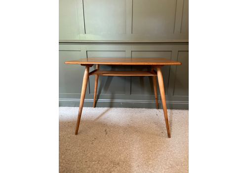 Vintage Ercol Table Dining/Kitchen Table W Rack Under Model 393