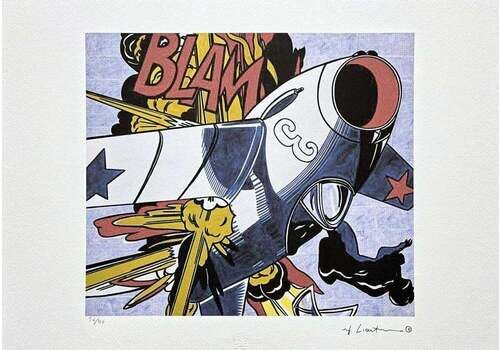 After Roy Lichtenstein, "Blam", 1990s, Silk Screen