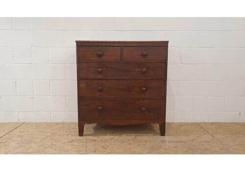Malia Large Dark Wood Antique Chest Of Drawers