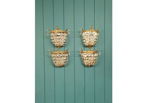 Early 20th Century Set Of Four Bag Wall Lights