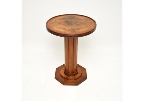 Art Deco Figured Walnut Occasional Side Table