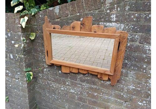 Rustic Chunky Driftwood Mirror | Reclaimed Wood Wall Mirror | Nautical Coastal Decor | Handmade Vintage Wooden Frame | Unique Boho Mirror