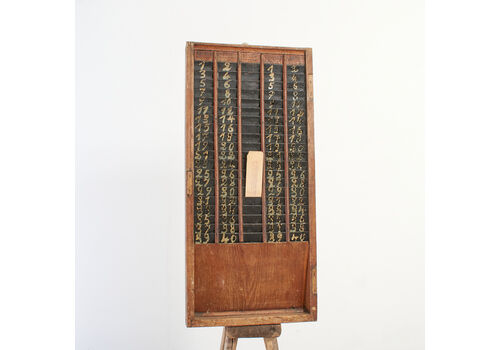 Antique French Factory Clocking In Out Board