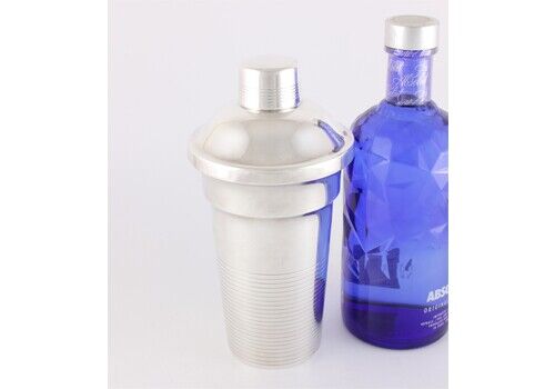 Antique Silver Plated French Deco Cocktail Shaker. Gersyl Barware C1930.