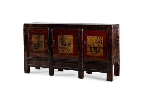 Painted Gansu Sideboard With Curio Paintings