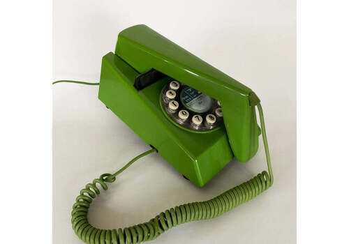 Vintage Gpo Trimphone Dial Telephone – 1970s Avocado Green – Mid Century