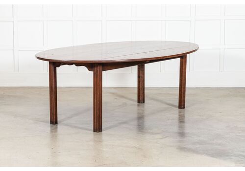 Large 19thc English Cherry Oval Dining Table
