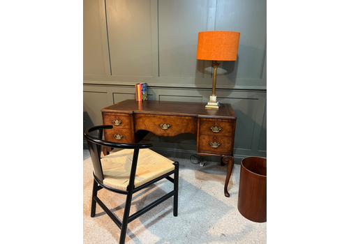 Antique Style Desk In Walnut 5 Drawers Handsome Item